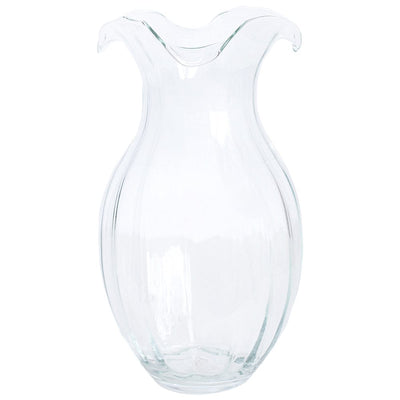 Hibiscus Glass Vertical Fluted Large Vase