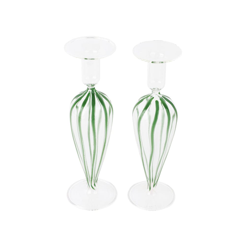 Nuovo Stripe Candlesticks - Set of 2 Alternate View 1