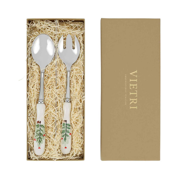 Lastra Holiday Salad Server Set - Gift Boxed Alternate View1