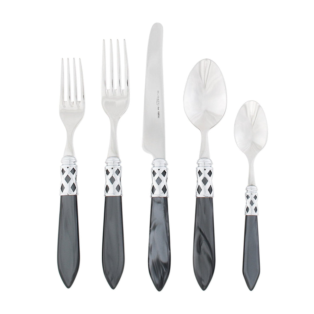 Aladdin Charcoal Brilliant Five-piece Place Setting by VIETRI