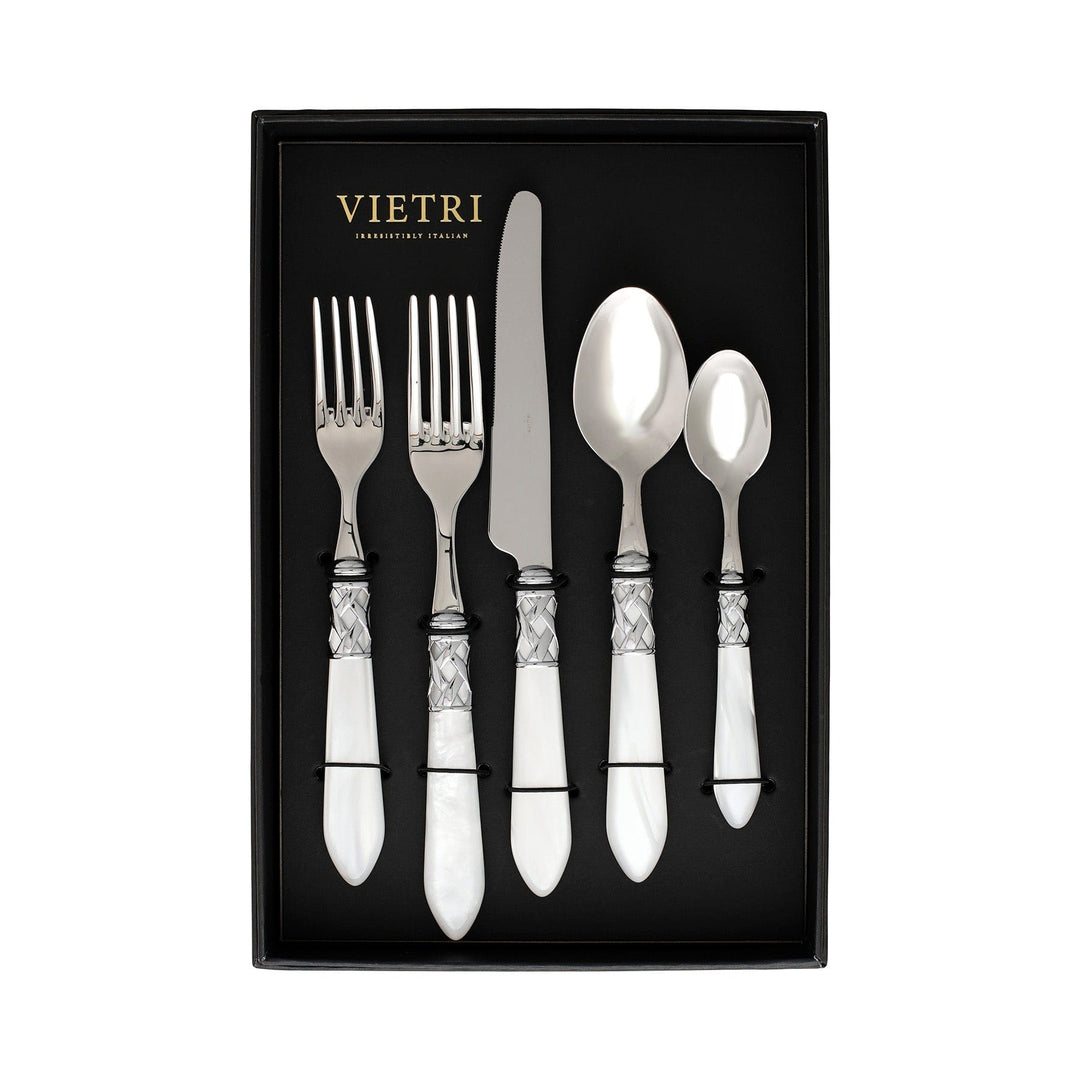 Aladdin Brilliant White Five-Piece Place Setting – Set of 4