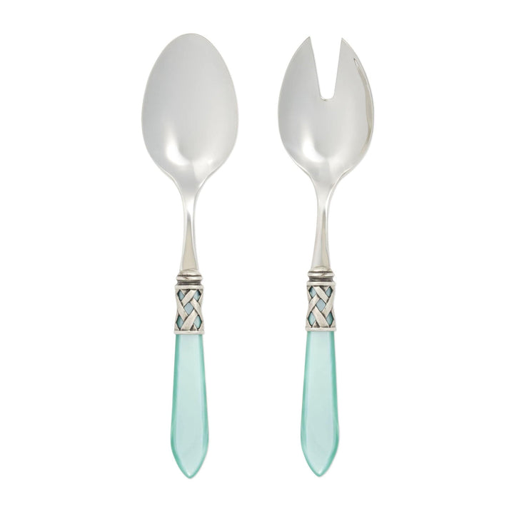 Aladdin Antique Aqua Salad Server Set by VIETRI