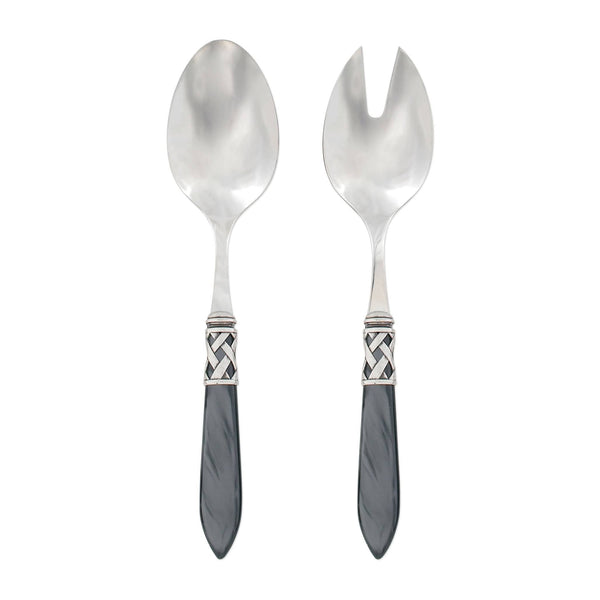 Aladdin Antique Charcoal Salad Server Set by VIETRI