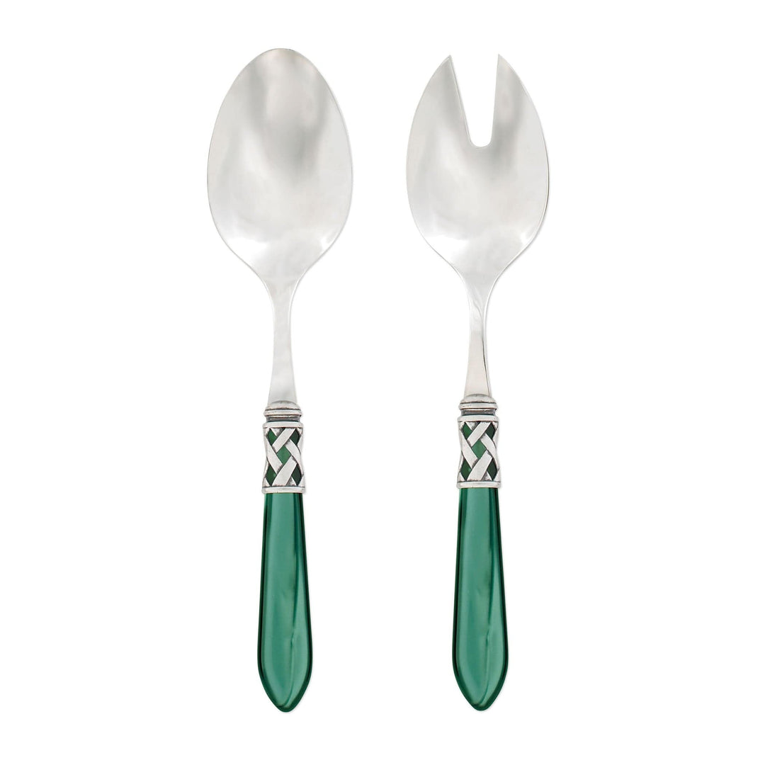 Aladdin Antique Green Salad Server Set by VIETRI