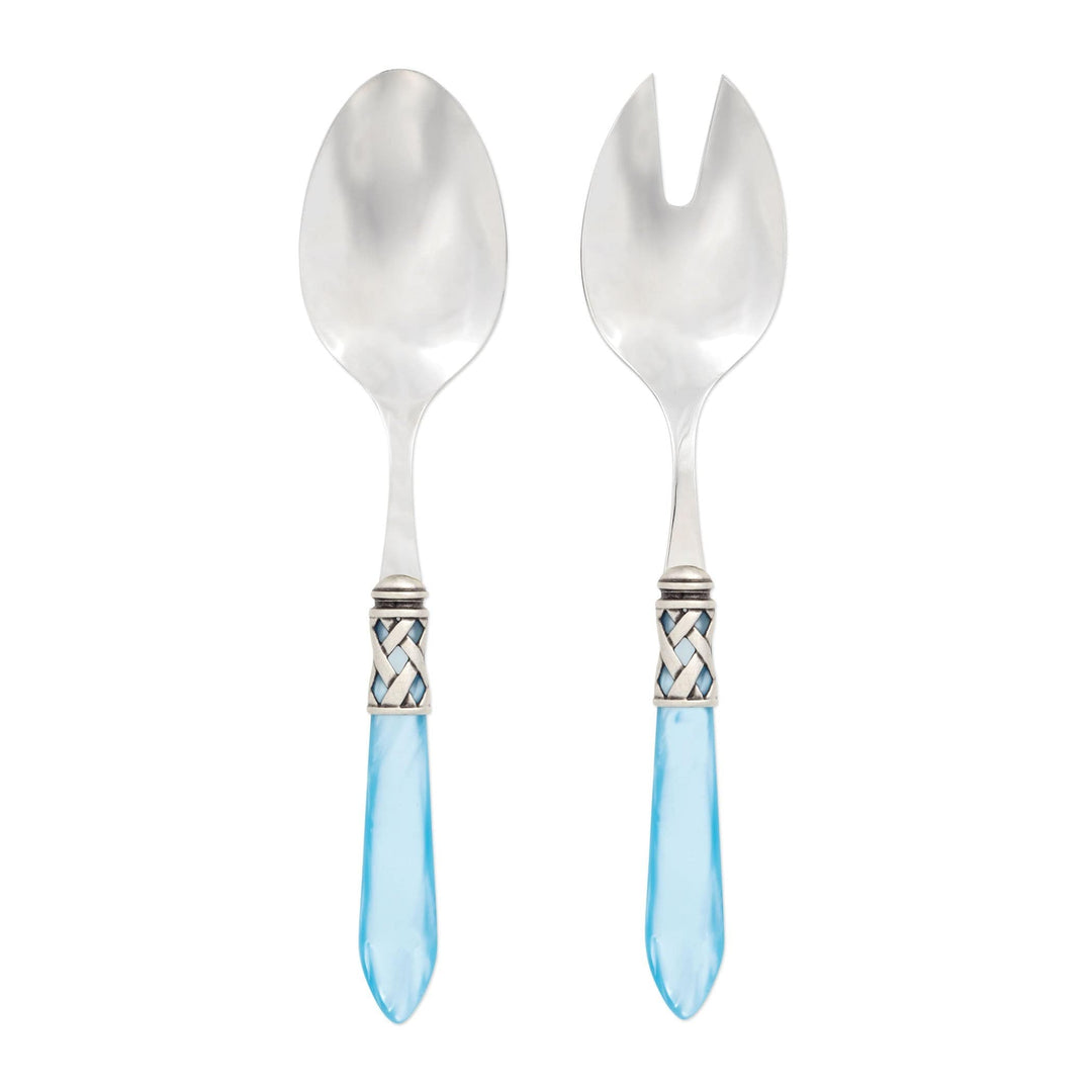 Aladdin Antique Light Blue Salad Server Set by VIETRI