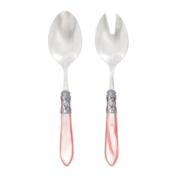 Aladdin Brilliant Light Pink Salad Server Set by VIETRI