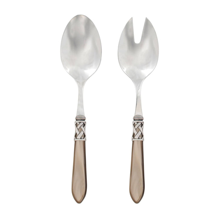 Aladdin Antique Taupe Salad Server Set by VIETRI