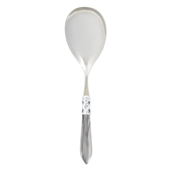 Aladdin Brilliant Light Gray Serving Spoon by VIETRI