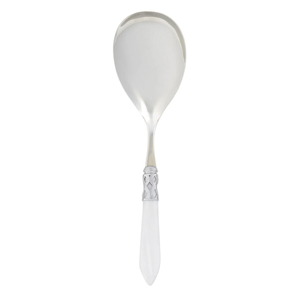 Aladdin Brilliant White Serving Spoon by VIETRI