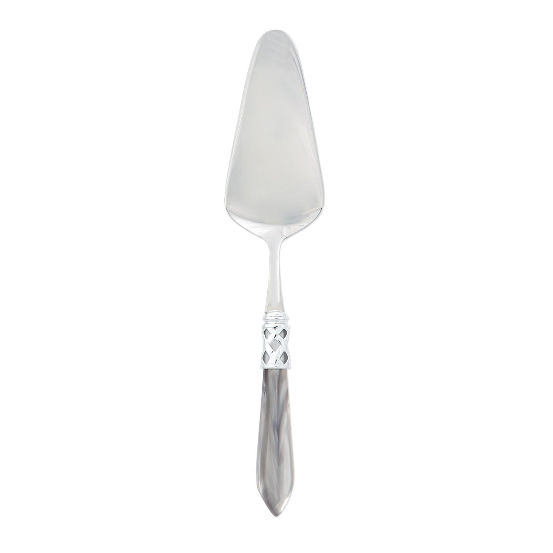 Aladdin Brilliant Light Gray Pastry Server by VIETRI