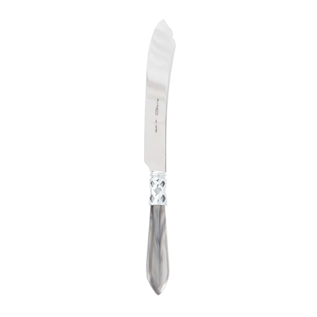 Aladdin Brilliant Light Gray Cake Knife by VIETRI