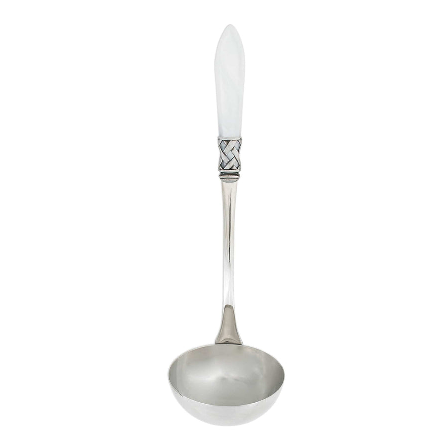 Aladdin Antique White Soup Ladle by VIETRI