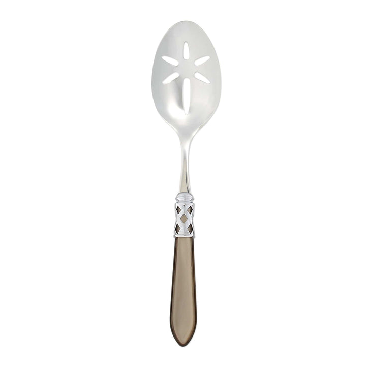 Aladdin Brilliant Taupe Slotted Serving Spoon by VIETRI