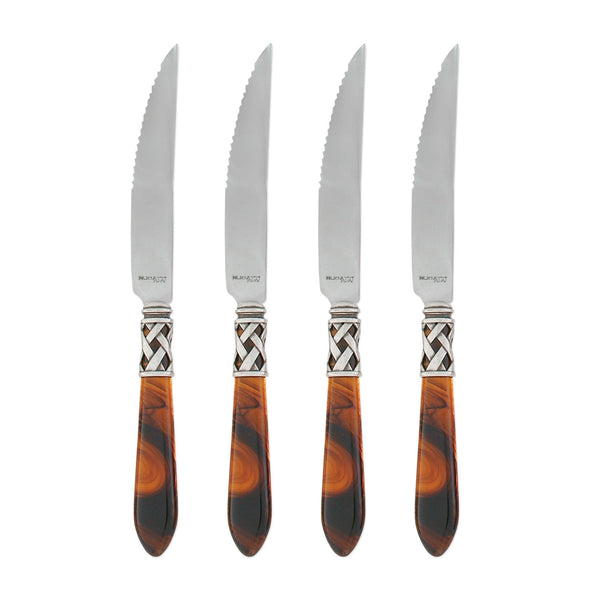 Aladdin Antique Tortoiseshell Steak Knives by VIETRI