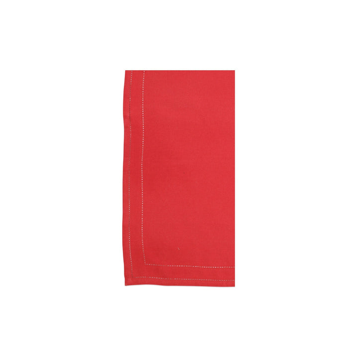 Cotone Linens Red Napkins with Double Stitching by VIETRI