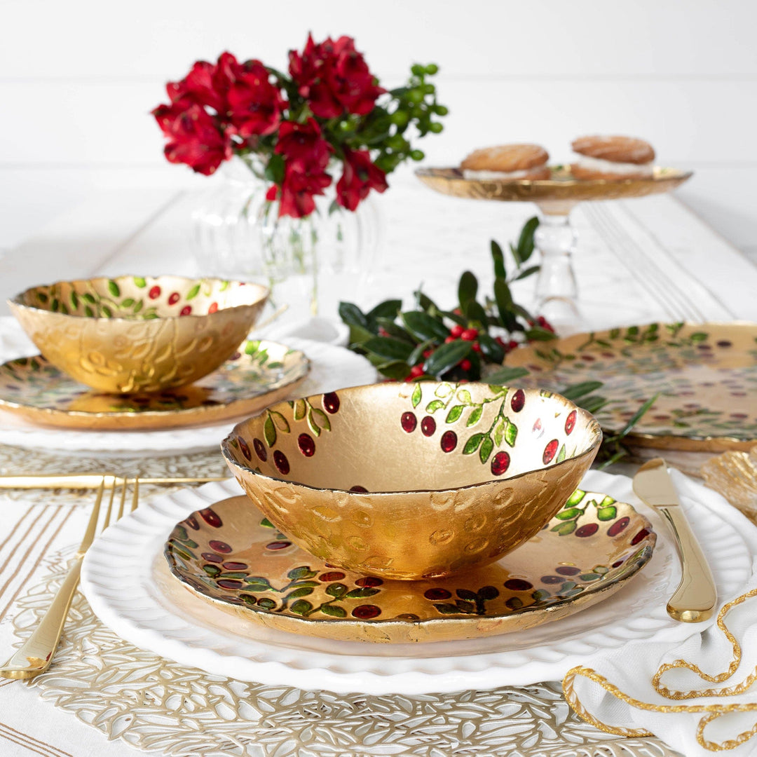 Cranberry Glass Cereal Bowl