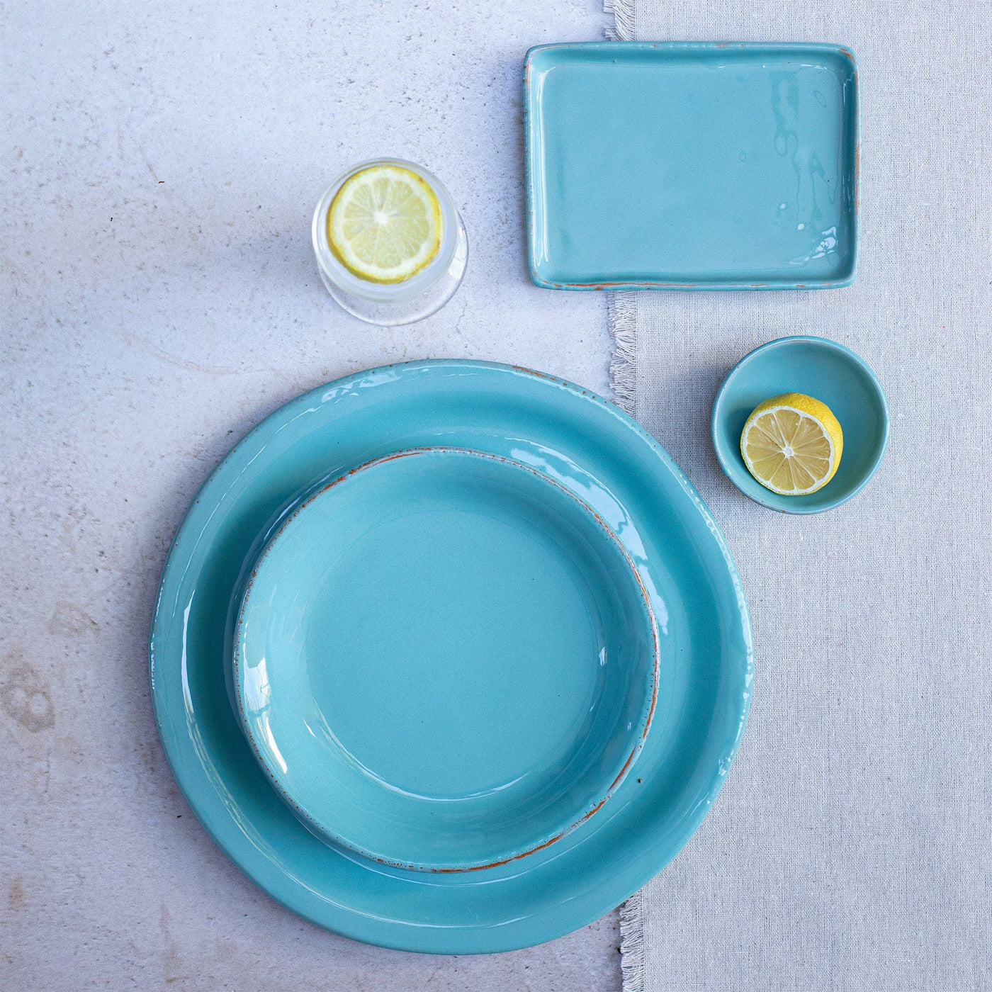 Cucina Fresca Turquoise Salad Plate