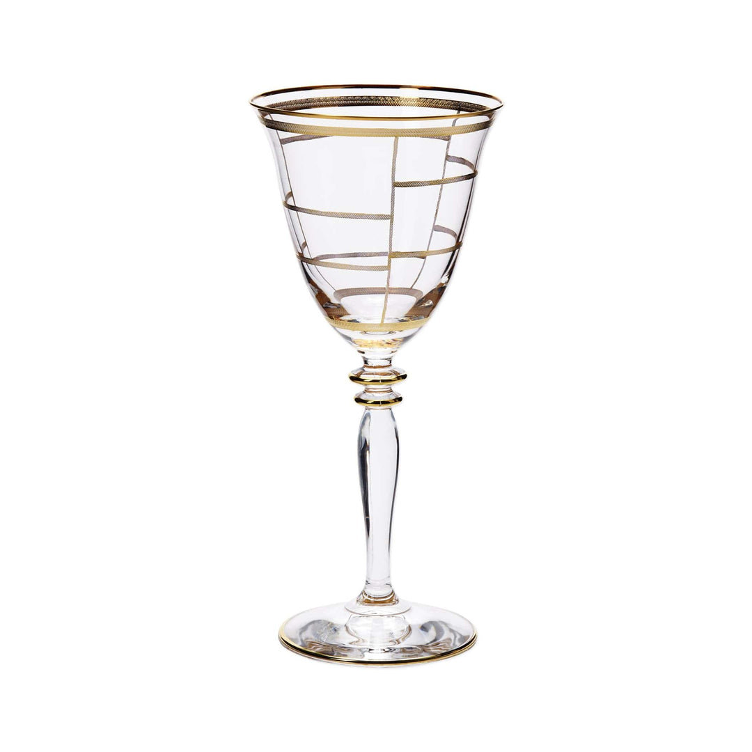 Elegante Grid Wine Glasses by VIETRI