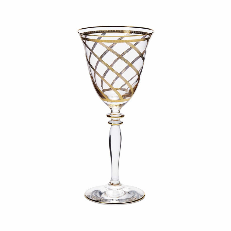 Elegante Lattice Wine Glasses by VIETRI