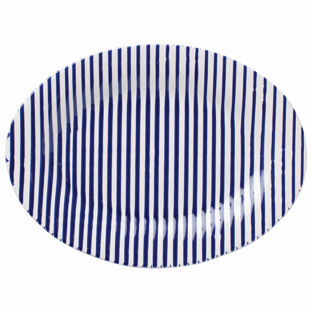 Stripe Medium Oval Platter by VIETRI