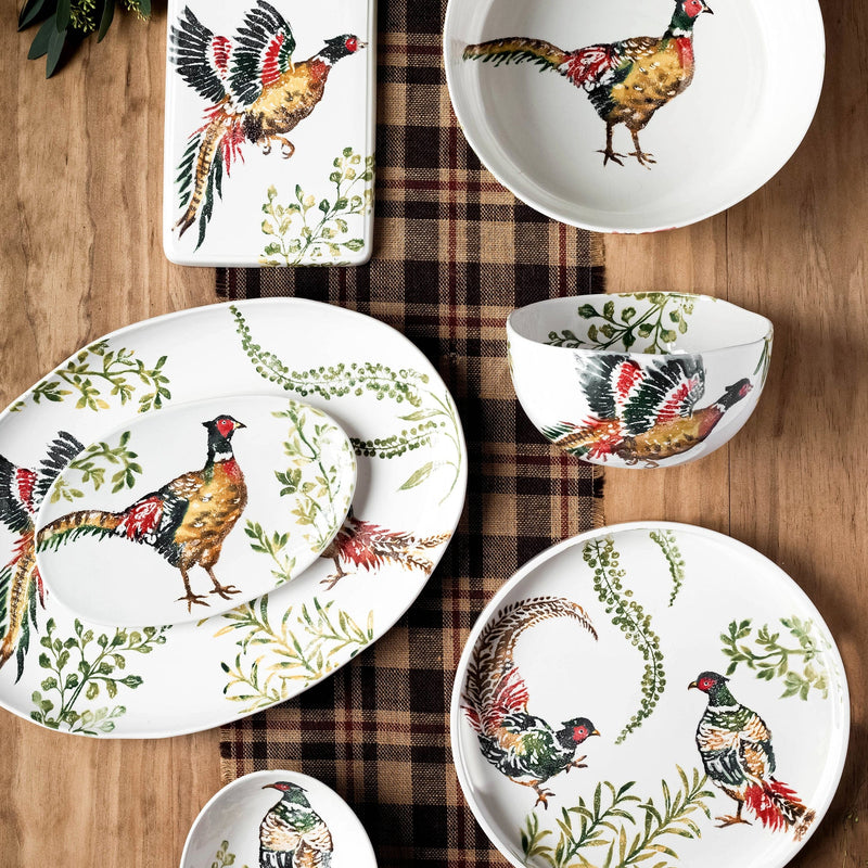 Fauna Pheasants Oval Pasta Bowl