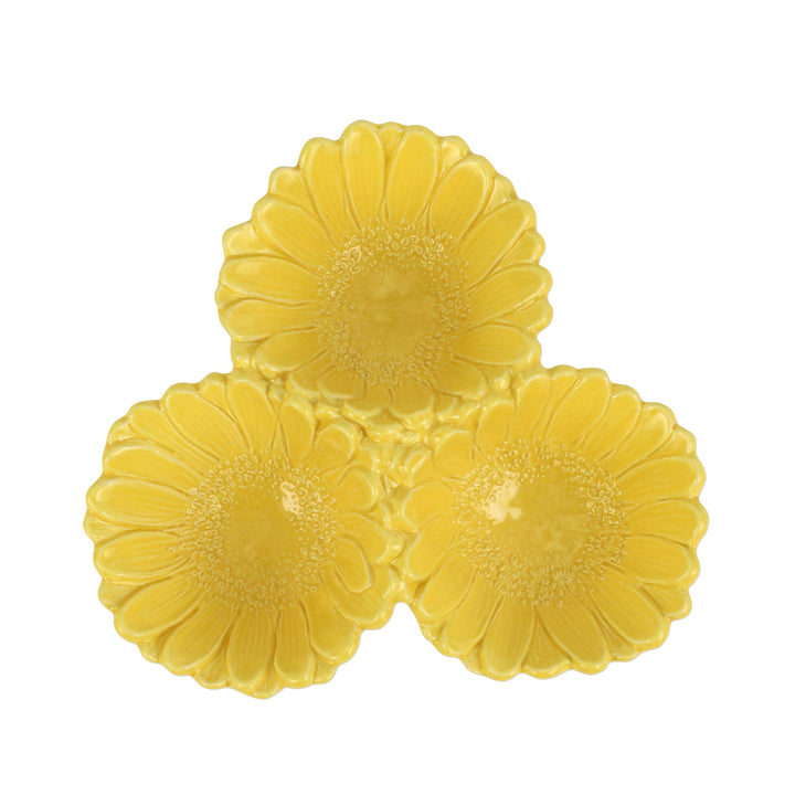 Fiori di Campo Yellow Daisy Three-Part Server