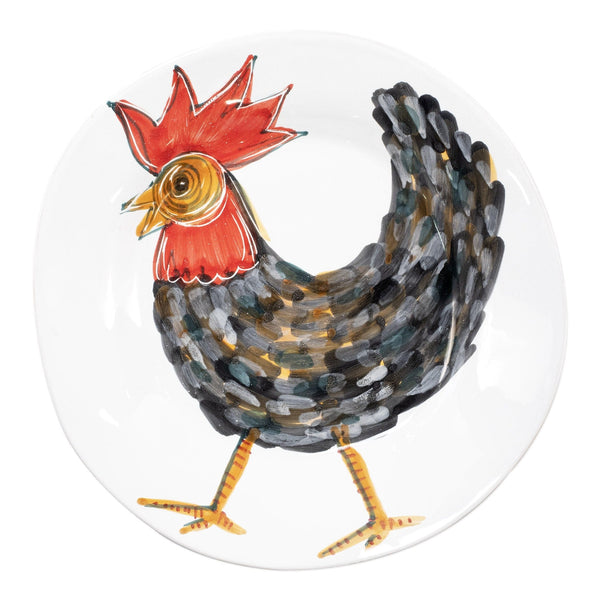 Fortunata Rooster Large Shallow Bowl