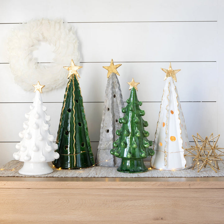 Foresta White Medium Tree with Gold Star