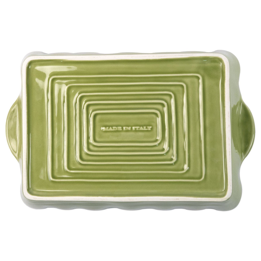 Italian Bakers Green Large Rectangular Baker by VIETRI