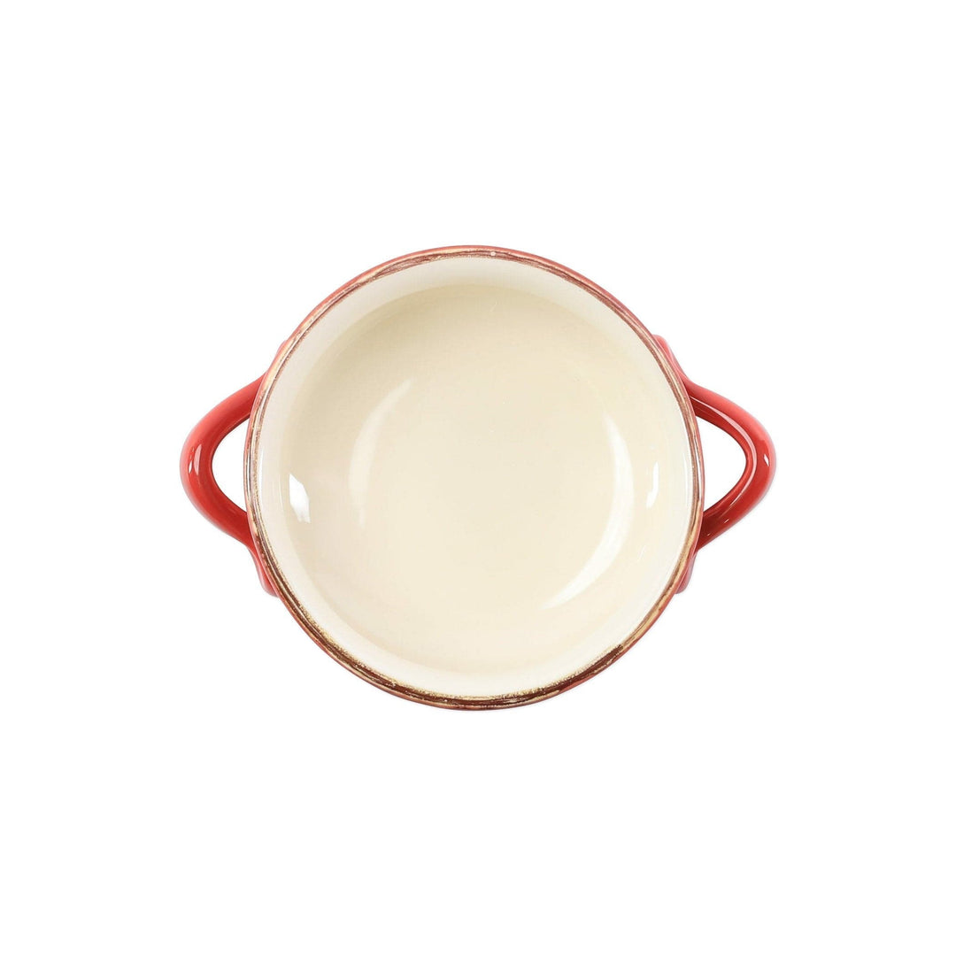 Italian Bakers Red Small Handled Round Baker by VIETRI