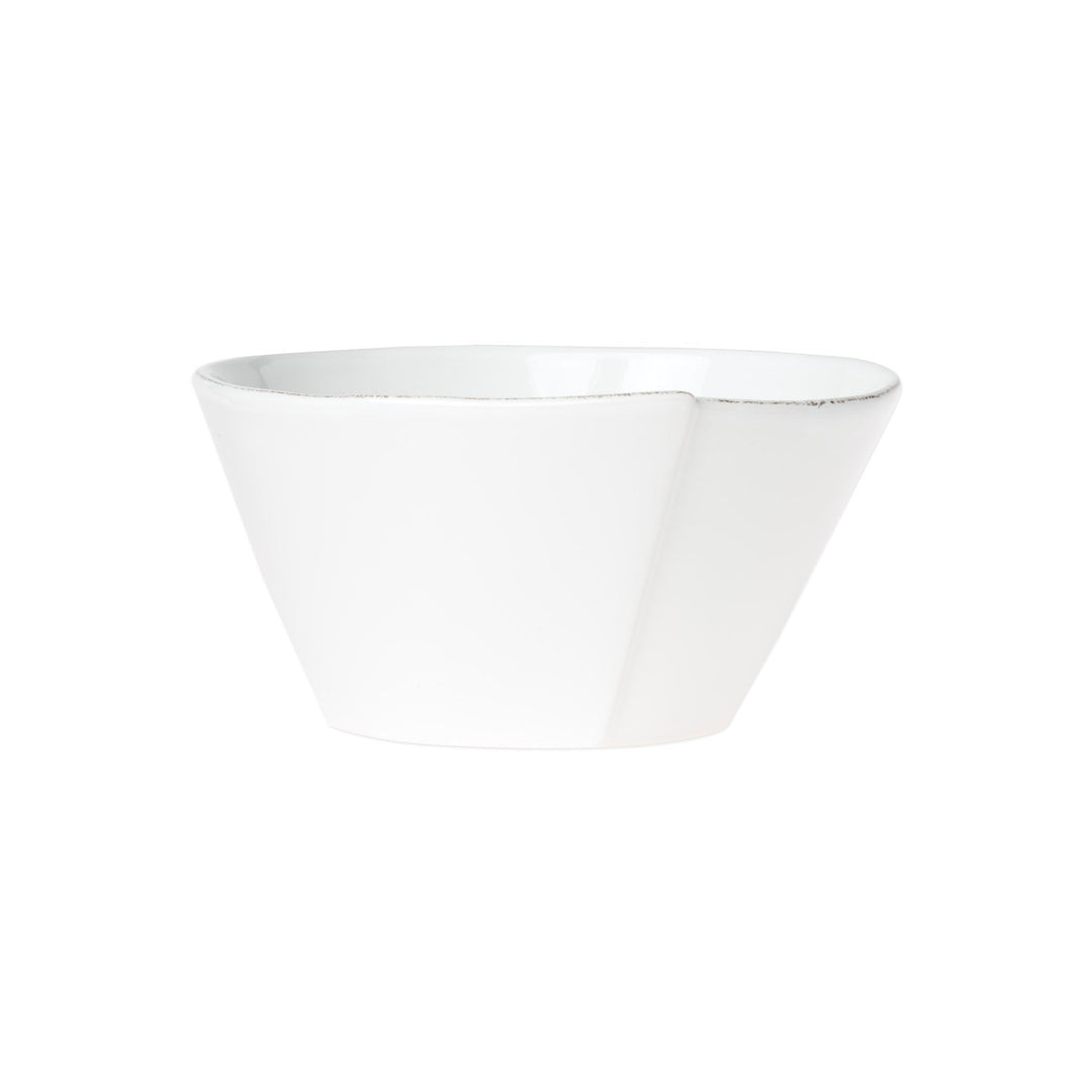 Lastra White Medium Stacking Serving Bowl by VIETRI