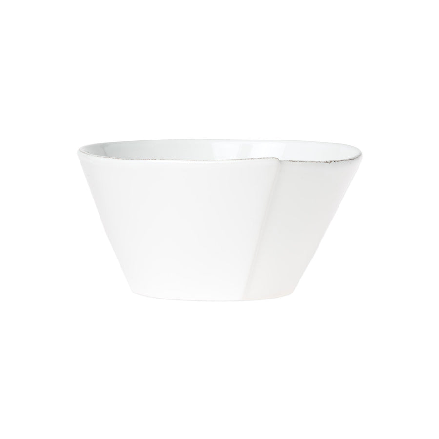 Lastra White Medium Stacking Serving Bowl by VIETRI