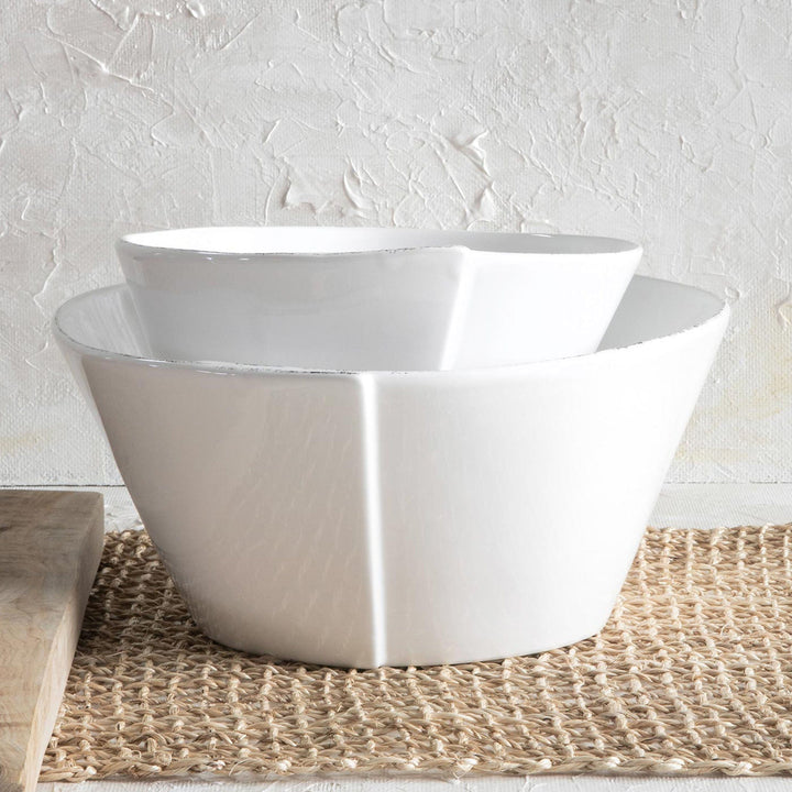 Lastra White Large Stacking Serving Bowl