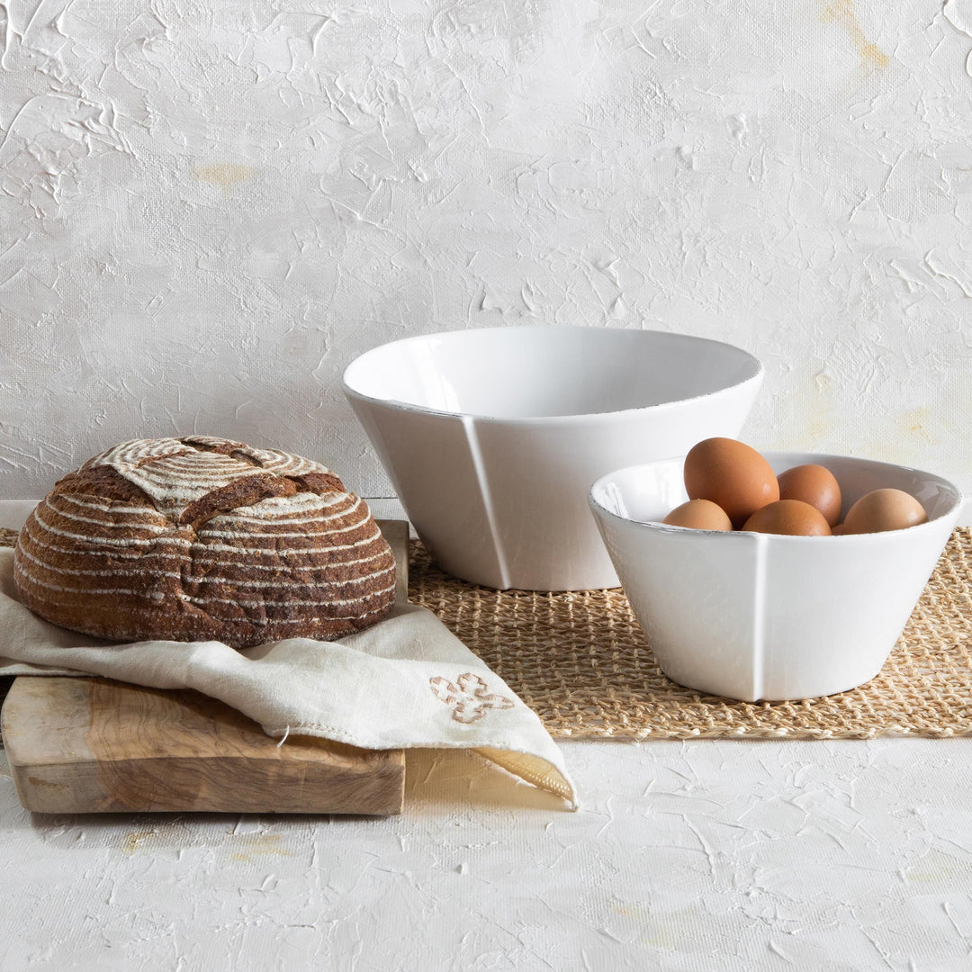 Lastra White Large Stacking Serving Bowl