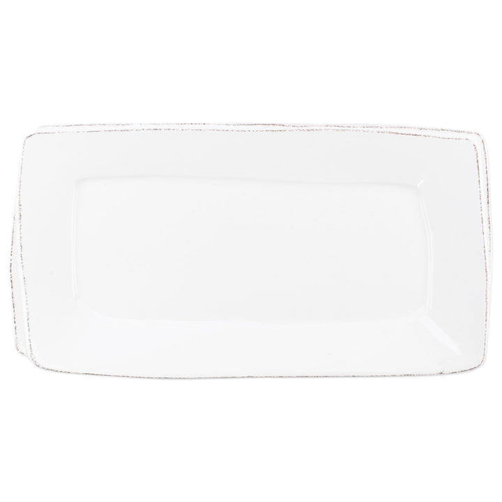 Lastra White Rectangular Platter by VIETRI