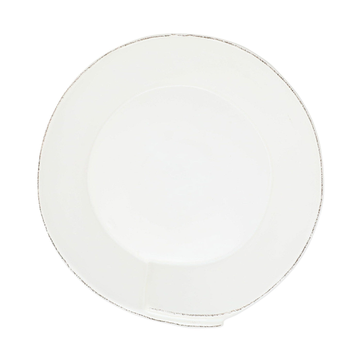 Lastra White Medium Shallow Serving Bowl by VIETRI