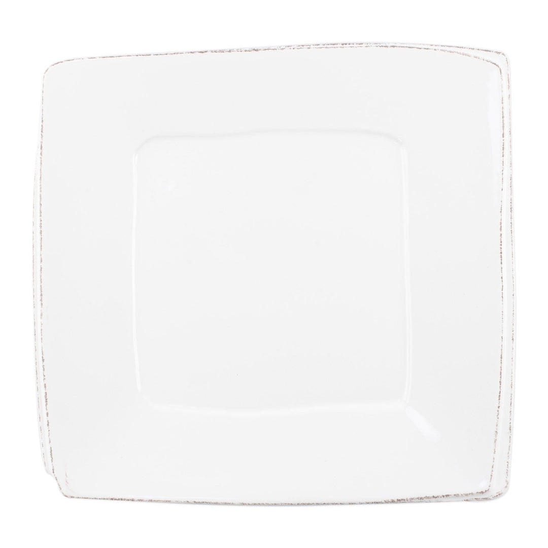 Lastra White Square Platter by VIETRI