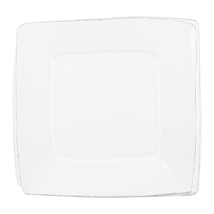 Lastra White Square Platter by VIETRI