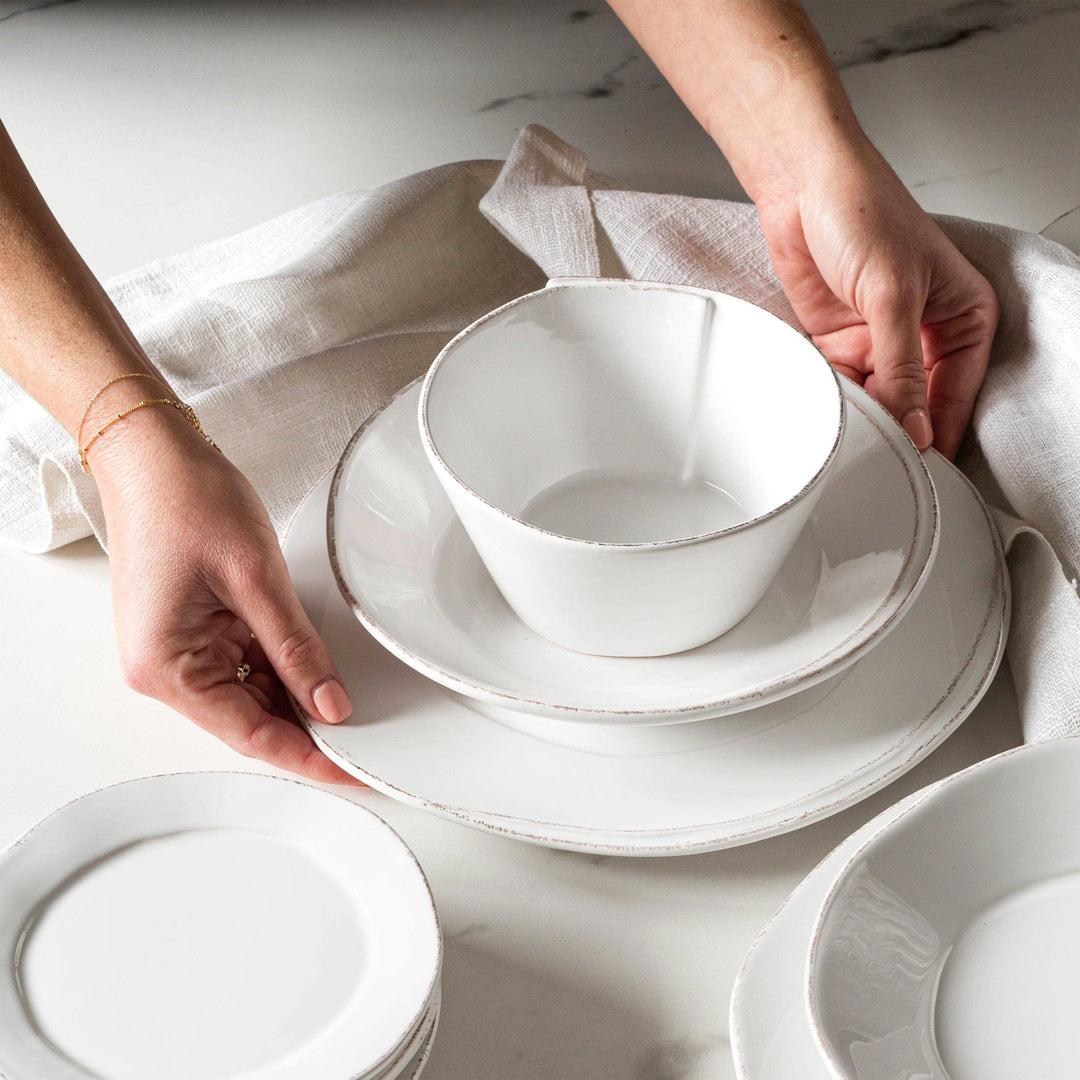 Modern white bowl, hot porcelain bowl, contemporary ceramic plate, minimal design bowl, white small plate, stackable bowls, set of 4, ROHR110