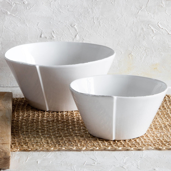 Lastra White 2-Piece Serving Bowls Set