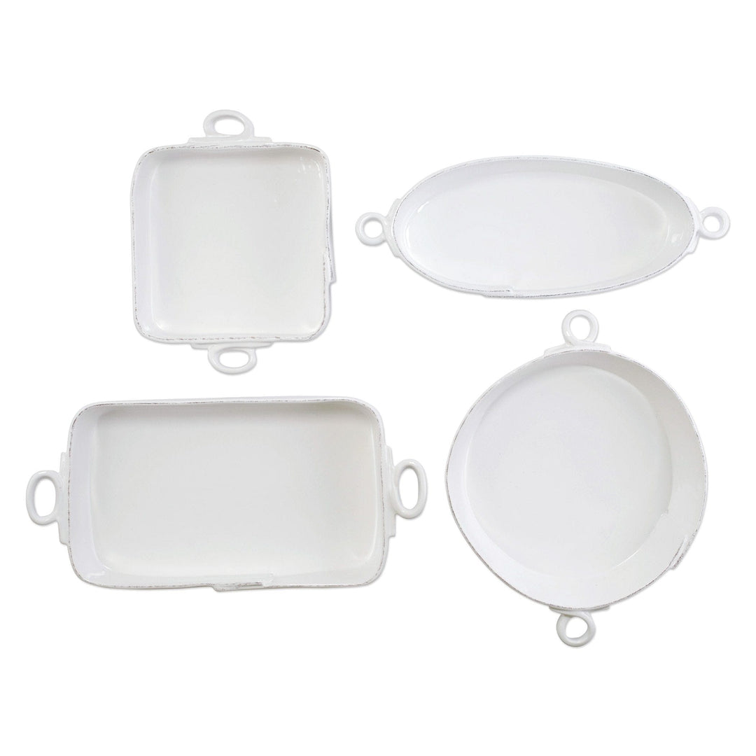 Lastra White 4-Piece Bakeware Essentials Set