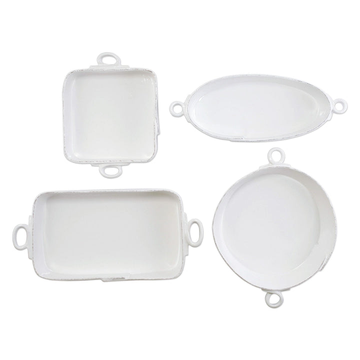 Lastra White 4-Piece Bakeware Essentials Set