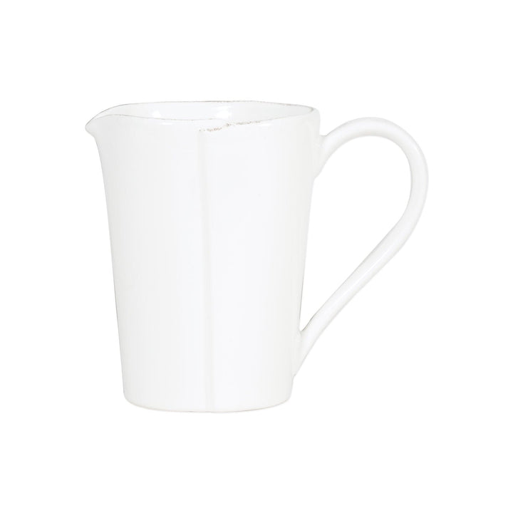 Lastra White Pitcher by VIETRI