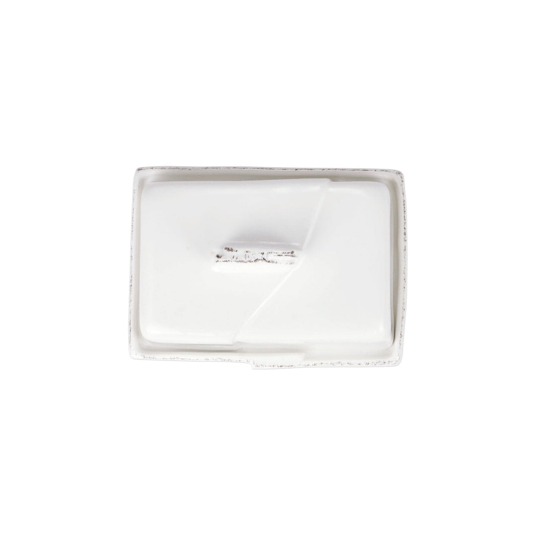 Lastra White Butter Dish