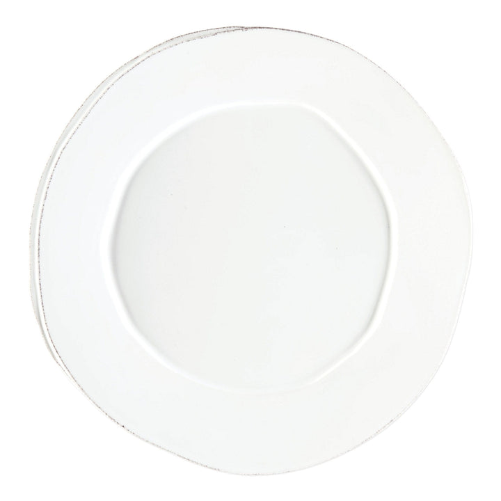 Lastra White Round Platter by VIETRI