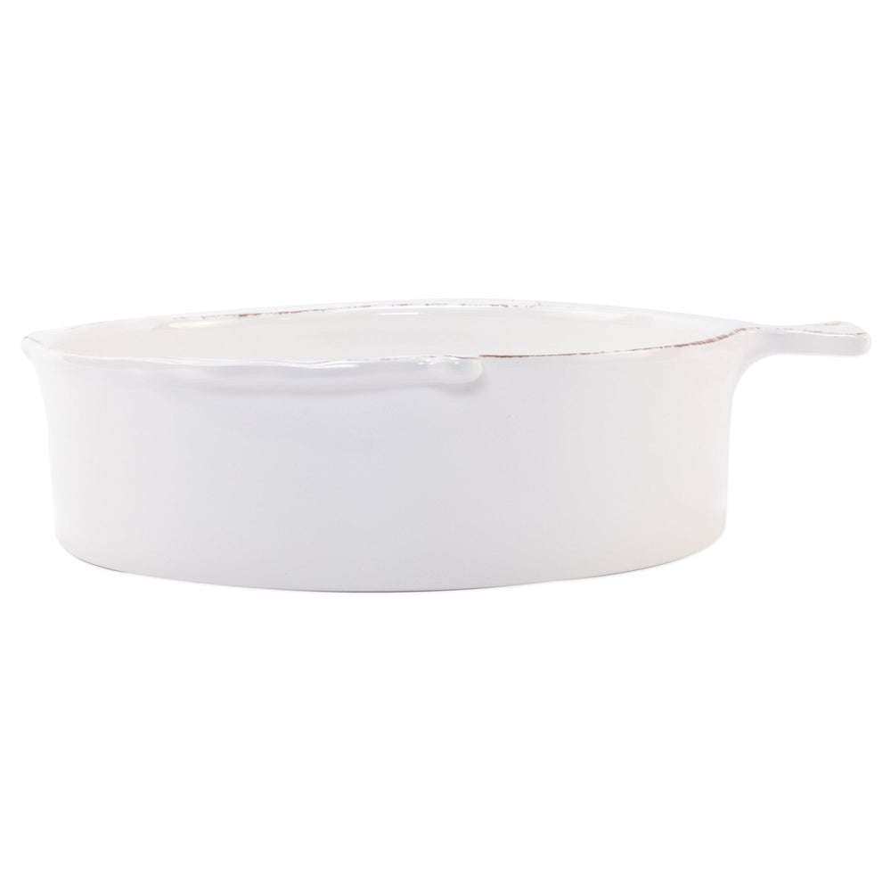 Melamine Lastra Fish White Medium Serving Bowl by VIETRI