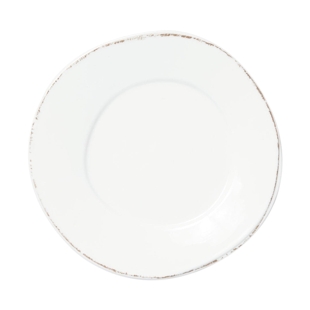 Melamine Lastra White Dinner Plate by VIETRI