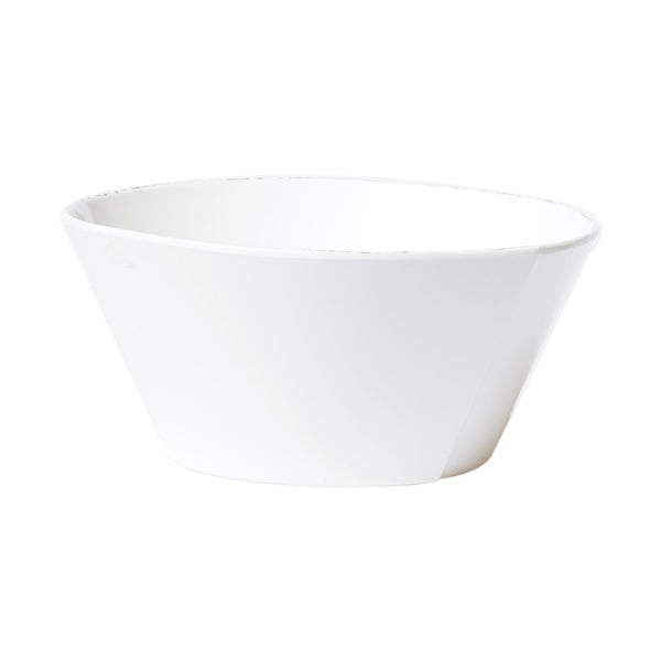 Melamine Lastra White Large Stacking Serving Bowl by VIETRI