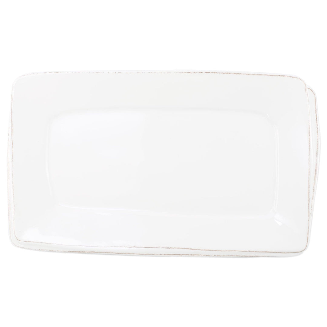 Melamine Lastra White Rectangular Platter by VIETRI