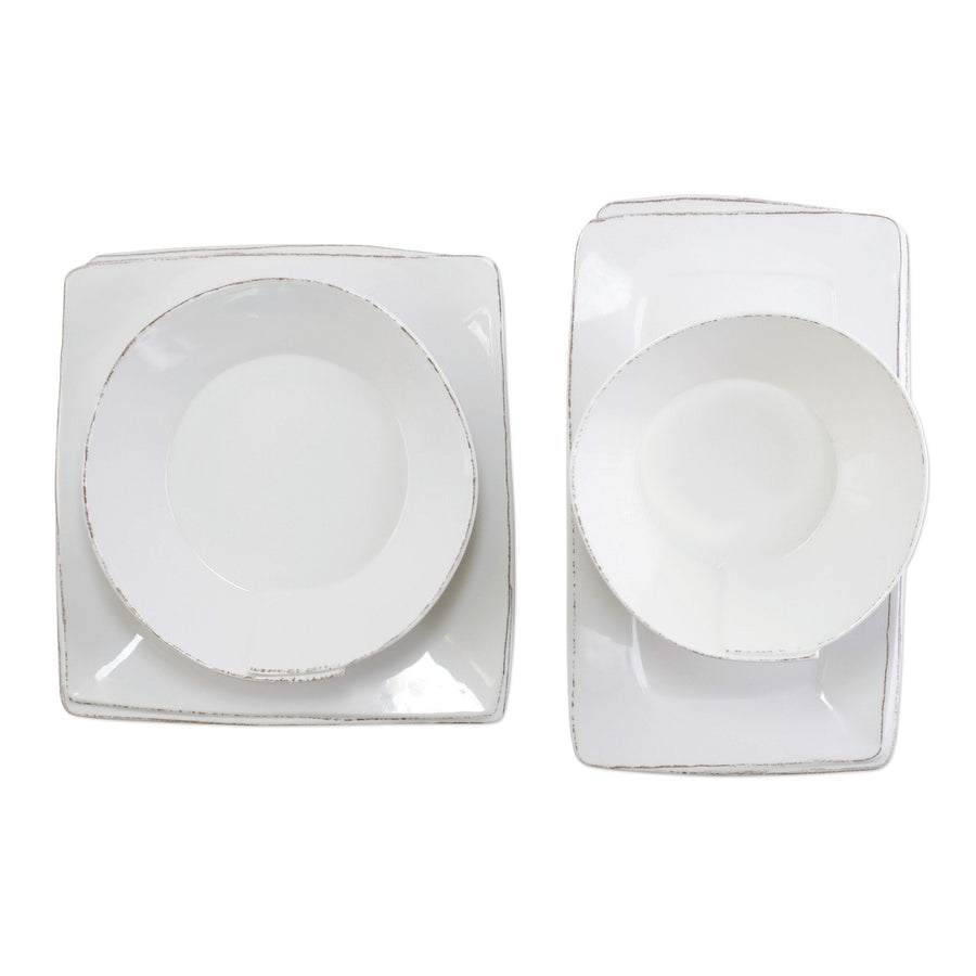 Melamine Lastra White 4-Piece Serveware Set by VIETRI